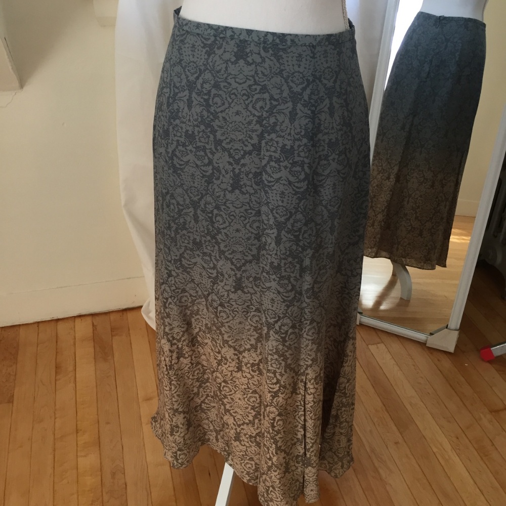 ombre midi skirt